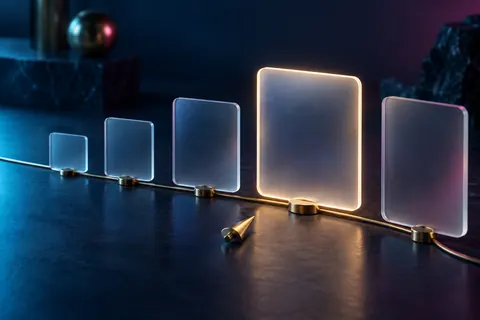 Suite de cadres lumineux organisée comme un récit avec un point focal central